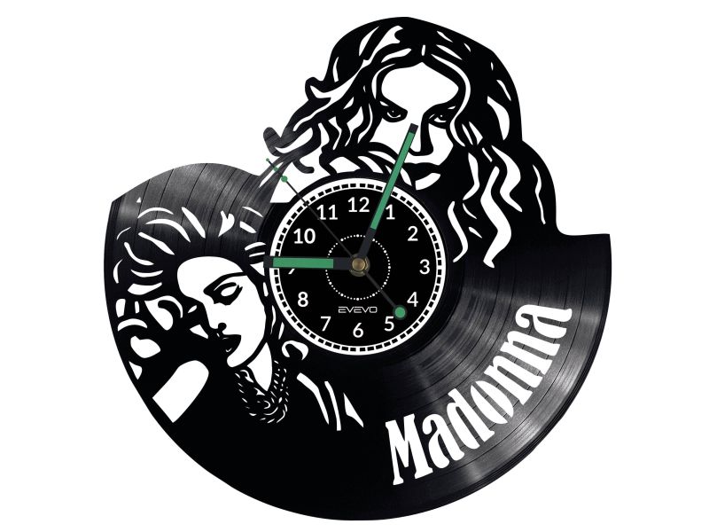 Madonna Vinyl Zegar Ścienny Płyta Winylowa Nowoczesny Dekoracyjny Na Prezent Urodziny