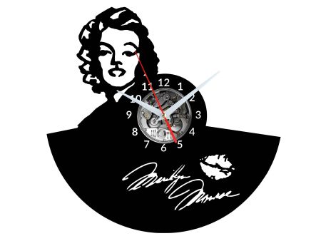 MARILYN MONROE Vinyl Zegar Ścienny Płyta Winylowa Nowoczesny Dekoracyjny Na Prezent Urodziny