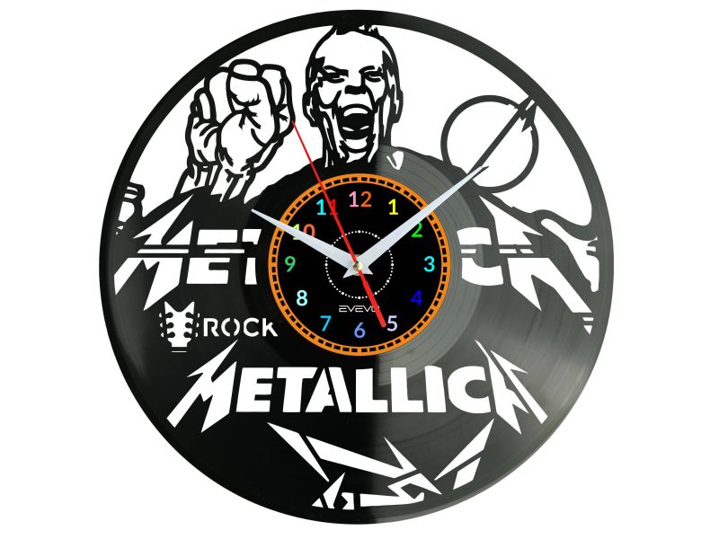 Metallica Vinyl Zegar Ścienny Płyta Winylowa Nowoczesny Dekoracyjny Na Prezent Urodziny