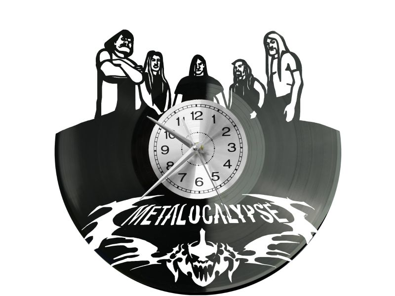 METALOCALYPSE Vinyl Zegar Ścienny Płyta Winylowa Nowoczesny Dekoracyjny Na Prezent Urodziny