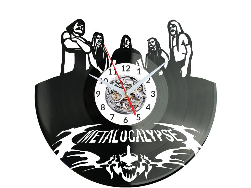 METALOCALYPSE Vinyl Zegar Ścienny Płyta Winylowa Nowoczesny Dekoracyjny Na Prezent Urodziny