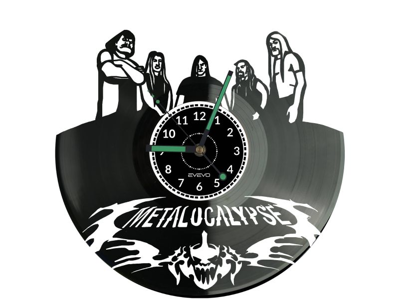 METALOCALYPSE Vinyl Zegar Ścienny Płyta Winylowa Nowoczesny Dekoracyjny Na Prezent Urodziny