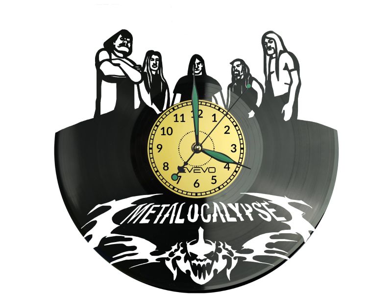 METALOCALYPSE Vinyl Zegar Ścienny Płyta Winylowa Nowoczesny Dekoracyjny Na Prezent Urodziny