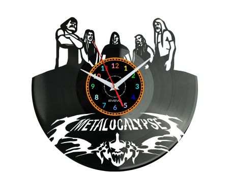 METALOCALYPSE Vinyl Zegar Ścienny Płyta Winylowa Nowoczesny Dekoracyjny Na Prezent Urodziny