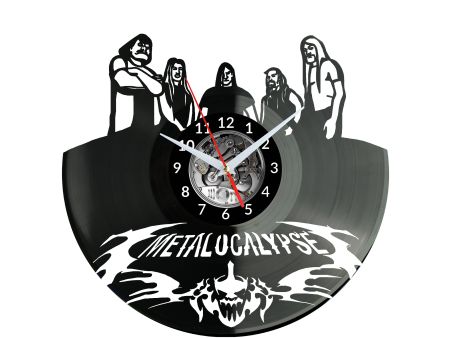 METALOCALYPSE Vinyl Zegar Ścienny Płyta Winylowa Nowoczesny Dekoracyjny Na Prezent Urodziny