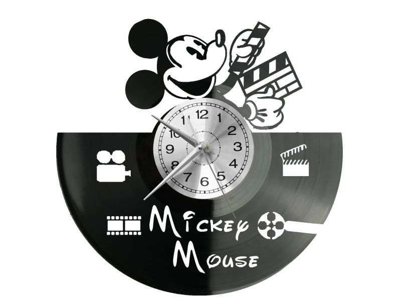 Mickey Mouse Vinyl Zegar Ścienny Płyta Winylowa Nowoczesny Dekoracyjny Na Prezent Urodziny