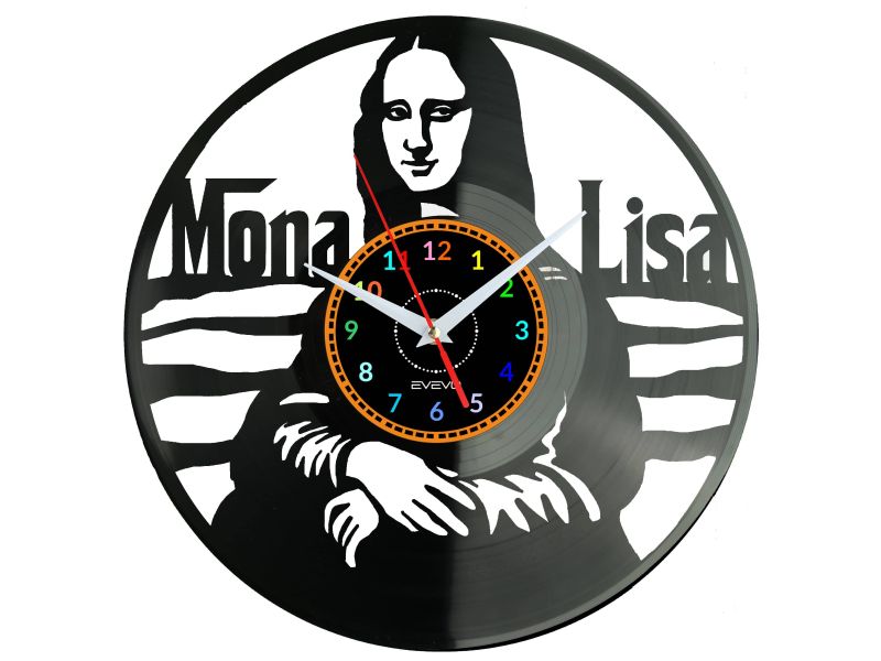 Mona Lisa Vinyl Zegar Ścienny Płyta Winylowa Nowoczesny Dekoracyjny Na Prezent Urodziny