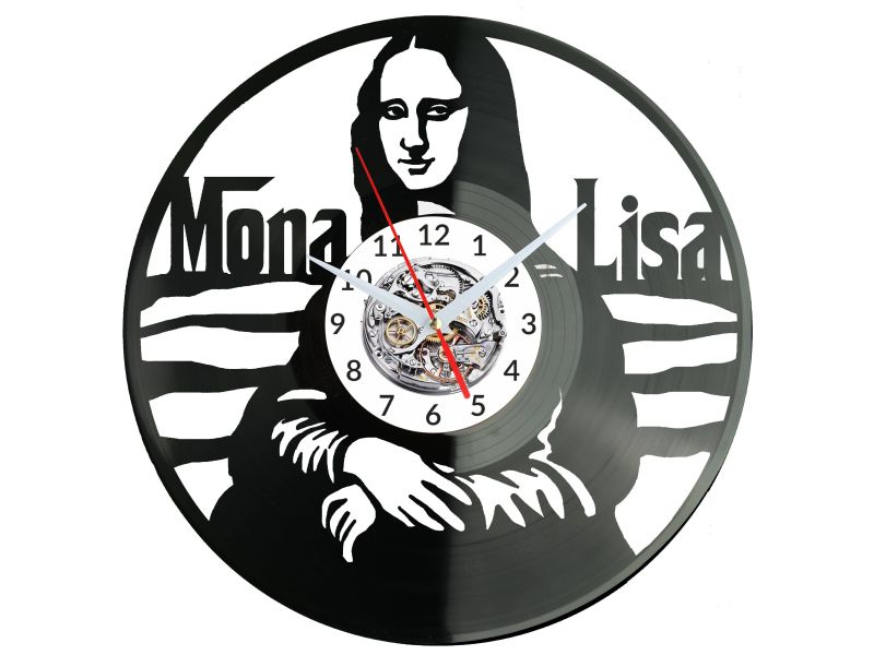 Mona Lisa Vinyl Zegar Ścienny Płyta Winylowa Nowoczesny Dekoracyjny Na Prezent Urodziny