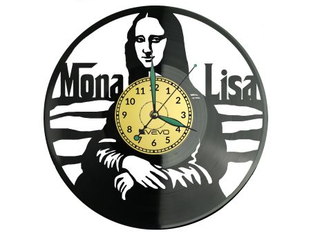 Mona Lisa Vinyl Zegar Ścienny Płyta Winylowa Nowoczesny Dekoracyjny Na Prezent Urodziny