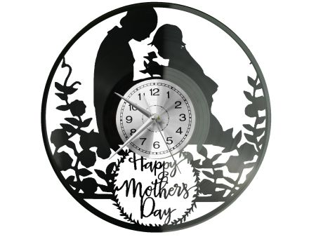 MOTHER’S DAY Vinyl Zegar Ścienny Płyta Winylowa Nowoczesny Dekoracyjny Na Prezent Urodziny