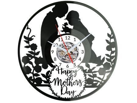 MOTHER’S DAY Vinyl Zegar Ścienny Płyta Winylowa Nowoczesny Dekoracyjny Na Prezent Urodziny