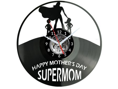 MOTHER’S DAY Vinyl Zegar Ścienny Płyta Winylowa Nowoczesny Dekoracyjny Na Prezent Urodziny