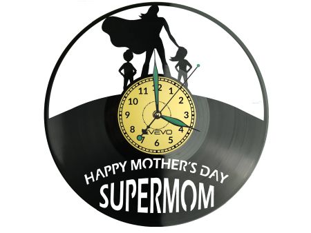 MOTHER’S DAY Vinyl Zegar Ścienny Płyta Winylowa Nowoczesny Dekoracyjny Na Prezent Urodziny