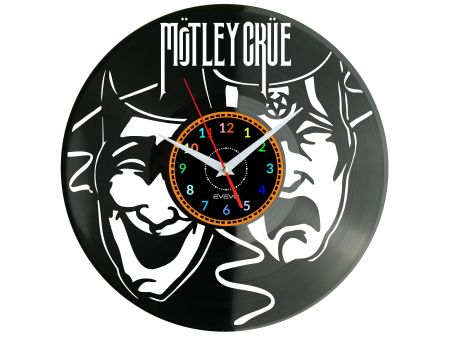 Motley Crue Vinyl Zegar Ścienny Płyta Winylowa Nowoczesny Dekoracyjny Na Prezent Urodziny