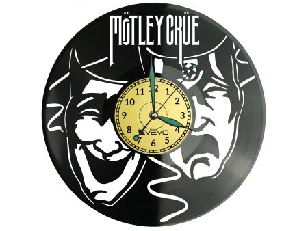 Motley Crue Vinyl Zegar Ścienny Płyta Winylowa Nowoczesny Dekoracyjny Na Prezent Urodziny