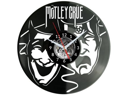 Motley Crue Vinyl Zegar Ścienny Płyta Winylowa Nowoczesny Dekoracyjny Na Prezent Urodziny