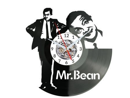 MR. BEAN Vinyl Zegar Ścienny Płyta Winylowa Nowoczesny Dekoracyjny Na Prezent Urodziny