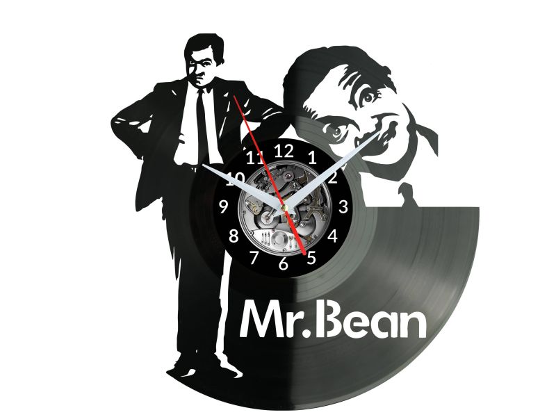 MR. BEAN Vinyl Zegar Ścienny Płyta Winylowa Nowoczesny Dekoracyjny Na Prezent Urodziny