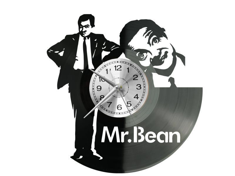 MR. BEAN Vinyl Zegar Ścienny Płyta Winylowa Nowoczesny Dekoracyjny Na Prezent Urodziny