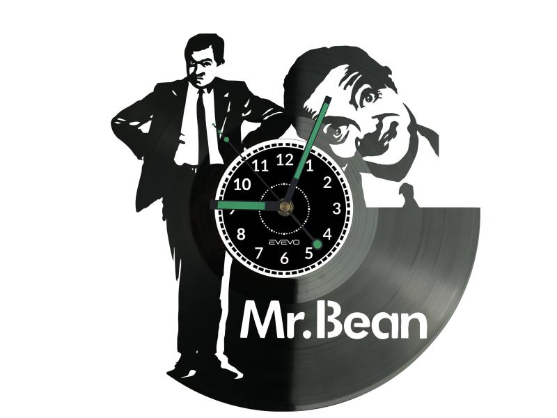 MR. BEAN Vinyl Zegar Ścienny Płyta Winylowa Nowoczesny Dekoracyjny Na Prezent Urodziny