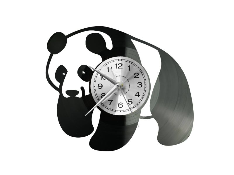 PANDA Vinyl Zegar Ścienny Płyta Winylowa Nowoczesny Dekoracyjny Na Prezent Urodziny