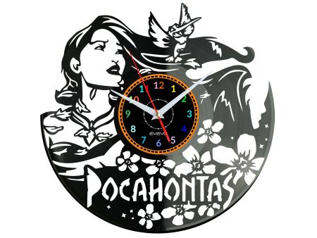 POCAHONTAS  Vinyl Zegar Ścienny Płyta Winylowa Nowoczesny Dekoracyjny Na Prezent Urodziny