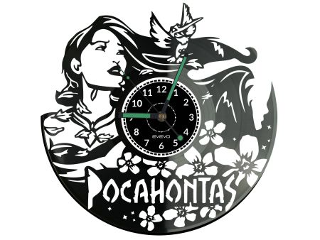 POCAHONTAS  Vinyl Zegar Ścienny Płyta Winylowa Nowoczesny Dekoracyjny Na Prezent Urodziny