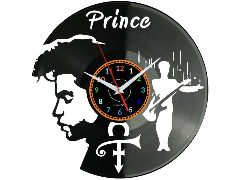 PRINCE Vinyl Zegar Ścienny Płyta Winylowa Nowoczesny Dekoracyjny Na Prezent Urodziny