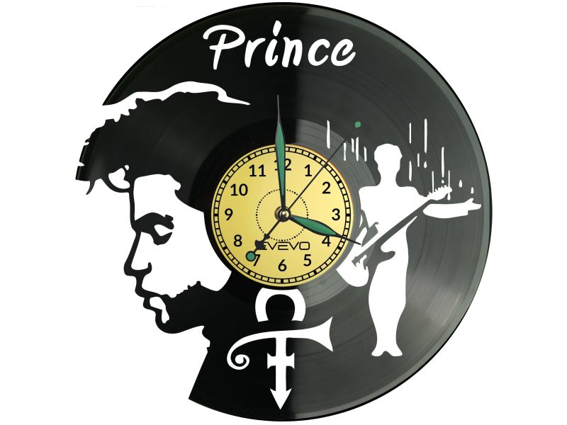 PRINCE Vinyl Zegar Ścienny Płyta Winylowa Nowoczesny Dekoracyjny Na Prezent Urodziny