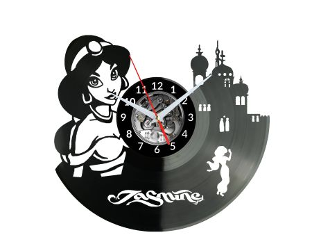 PRINCESS JASMINE Vinyl Zegar Ścienny Płyta Winylowa Nowoczesny Dekoracyjny Na Prezent Urodziny