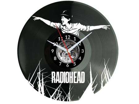 Radiohead Vinyl Zegar Ścienny Płyta Winylowa Nowoczesny Dekoracyjny Na Prezent Urodziny