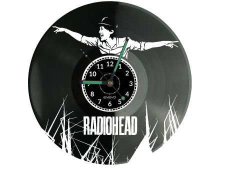 Radiohead Vinyl Zegar Ścienny Płyta Winylowa Nowoczesny Dekoracyjny Na Prezent Urodziny