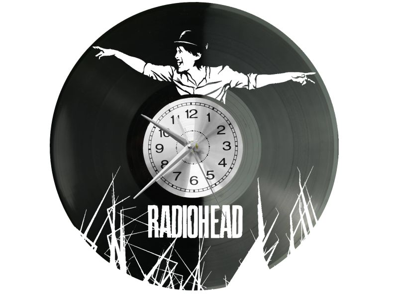 Radiohead Vinyl Zegar Ścienny Płyta Winylowa Nowoczesny Dekoracyjny Na Prezent Urodziny