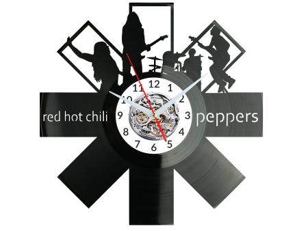 Red Hot Chili Peppers Vinyl Zegar Ścienny Płyta Winylowa Nowoczesny Dekoracyjny Na Prezent Urodziny