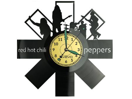 Red Hot Chili Peppers Vinyl Zegar Ścienny Płyta Winylowa Nowoczesny Dekoracyjny Na Prezent Urodziny