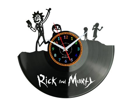 Rick and Morty Vinyl Zegar Ścienny Płyta Winylowa Nowoczesny Dekoracyjny Na Prezent Urodziny