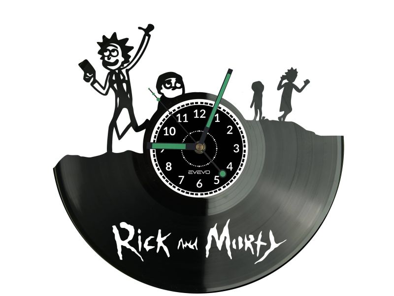 Rick and Morty Vinyl Zegar Ścienny Płyta Winylowa Nowoczesny Dekoracyjny Na Prezent Urodziny