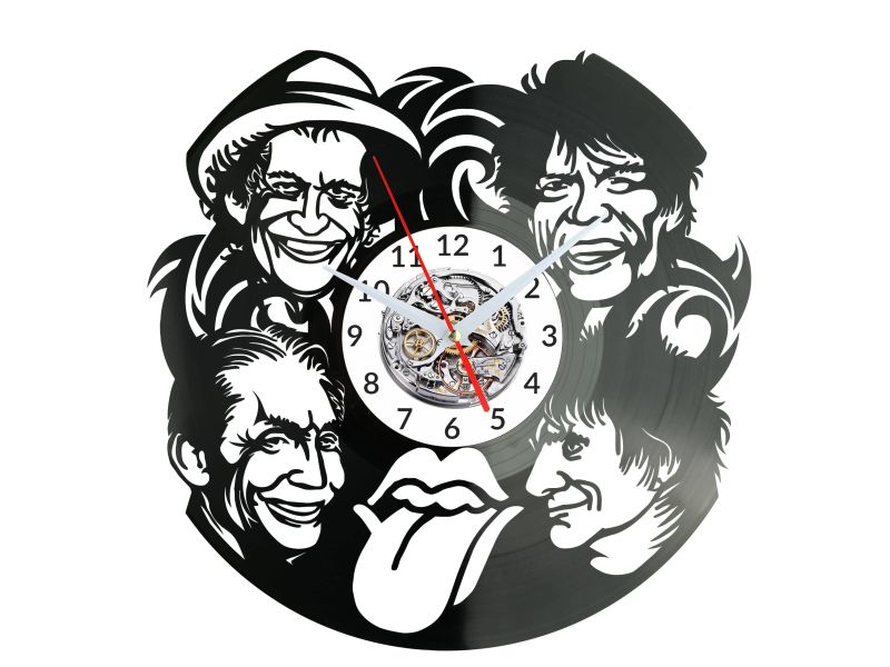 ROLLING STONES Vinyl Zegar Ścienny Płyta Winylowa Nowoczesny Dekoracyjny Na Prezent Urodziny