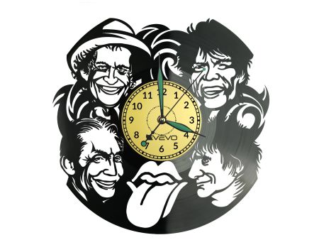 ROLLING STONES Vinyl Zegar Ścienny Płyta Winylowa Nowoczesny Dekoracyjny Na Prezent Urodziny