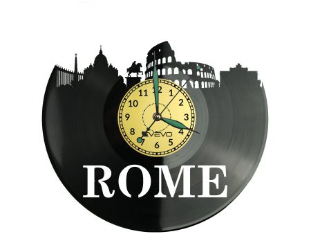 ROME Vinyl Zegar Ścienny Płyta Winylowa Nowoczesny Dekoracyjny Na Prezent Urodziny