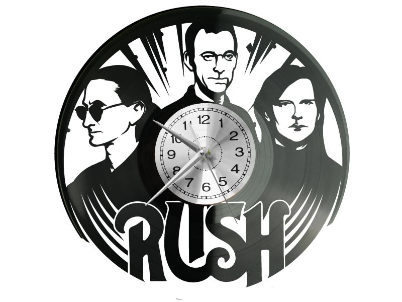 Rush White Vinyl Zegar Ścienny Płyta Winylowa Nowoczesny Dekoracyjny Na Prezent Urodziny