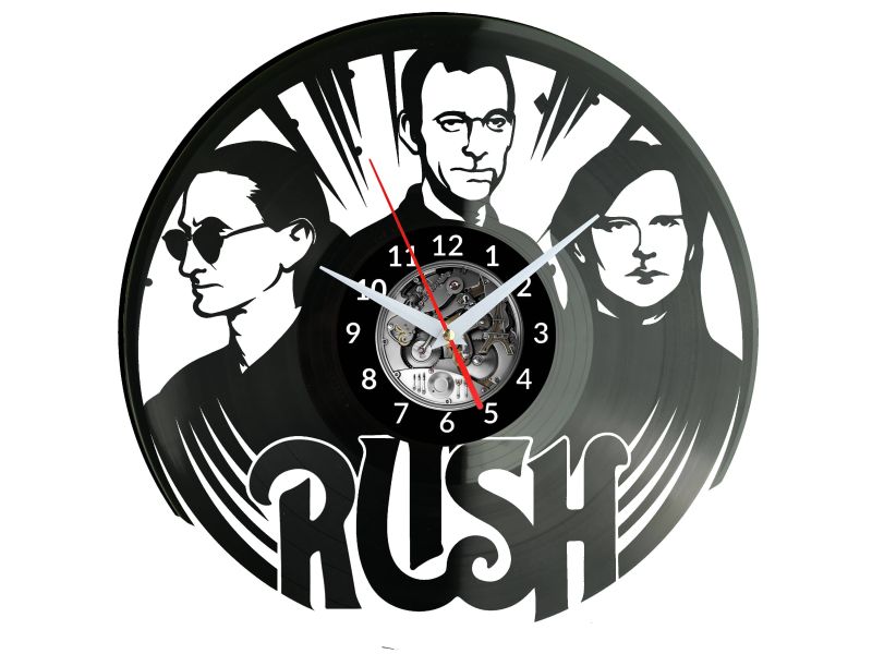 Rush White Vinyl Zegar Ścienny Płyta Winylowa Nowoczesny Dekoracyjny Na Prezent Urodziny