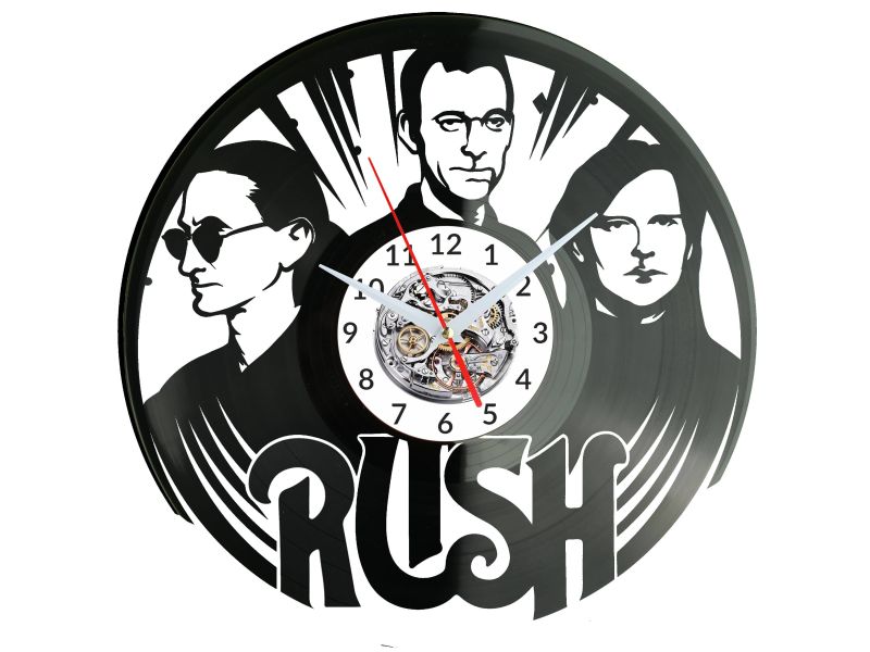 Rush White Vinyl Zegar Ścienny Płyta Winylowa Nowoczesny Dekoracyjny Na Prezent Urodziny