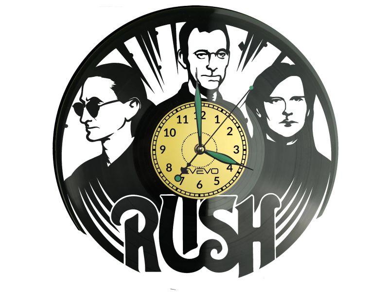 Rush White Vinyl Zegar Ścienny Płyta Winylowa Nowoczesny Dekoracyjny Na Prezent Urodziny