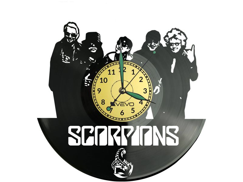 SCORPIONS Vinyl Zegar Ścienny Płyta Winylowa Nowoczesny Dekoracyjny Na Prezent Urodziny