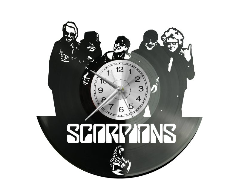 SCORPIONS Vinyl Zegar Ścienny Płyta Winylowa Nowoczesny Dekoracyjny Na Prezent Urodziny