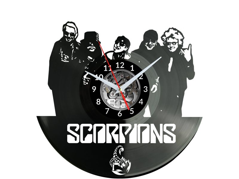 SCORPIONS Vinyl Zegar Ścienny Płyta Winylowa Nowoczesny Dekoracyjny Na Prezent Urodziny