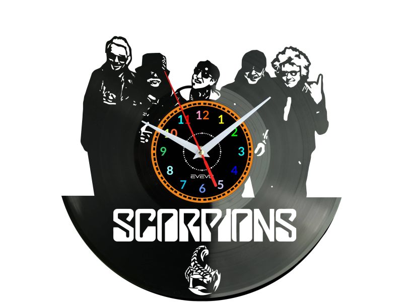 SCORPIONS Vinyl Zegar Ścienny Płyta Winylowa Nowoczesny Dekoracyjny Na Prezent Urodziny