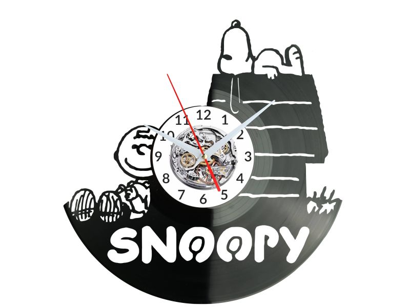 SNOOPY Vinyl Zegar Ścienny Płyta Winylowa Nowoczesny Dekoracyjny Na Prezent Urodziny