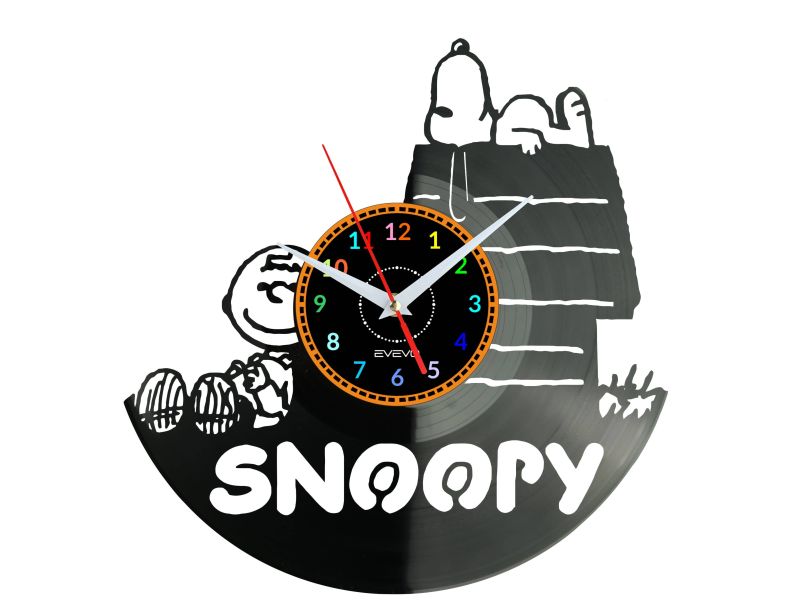 SNOOPY Vinyl Zegar Ścienny Płyta Winylowa Nowoczesny Dekoracyjny Na Prezent Urodziny